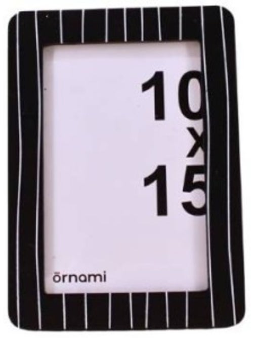 Cadre photo 10x15cm rayé noir et blanc - Kiabi