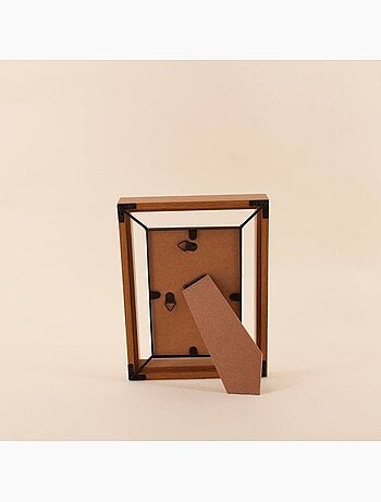 Cadre photo 3D métal noir 10x15cm