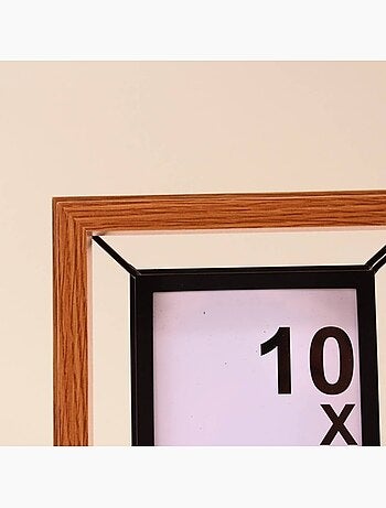 Cadre photo 3D métal noir 10x15cm