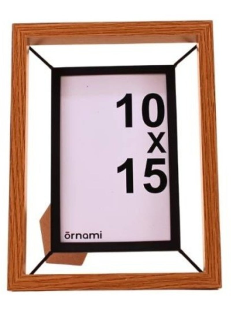 Cadre photo 3D métal noir 10x15cm Beige - Kiabi