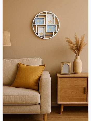 Cadre photo 4 vues modèle rond - AFIBEL