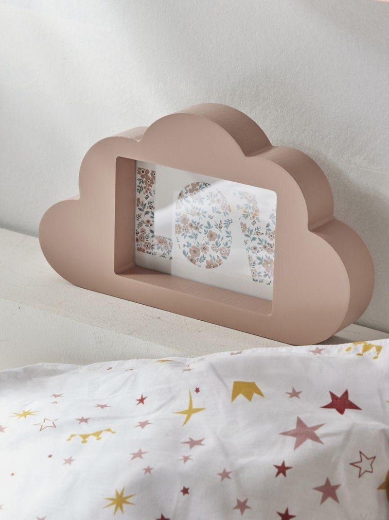 Cadre photo à poser forme arc en ciel LA TETE DANS LES NUAGES Rose - Kiabi