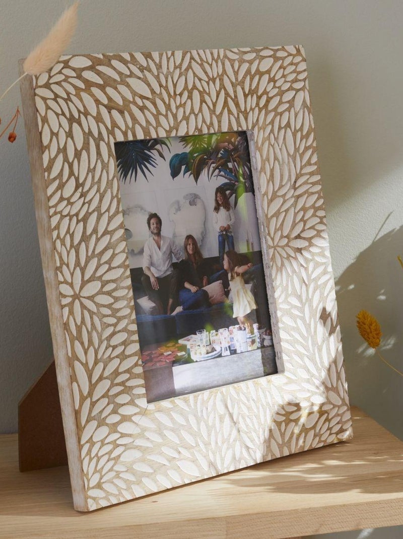 Cadre photo à poser motif devant bois MANGO WOOD Beige - Kiabi