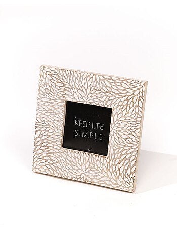 Cadre photo à poser motif devant bois MANGO WOOD