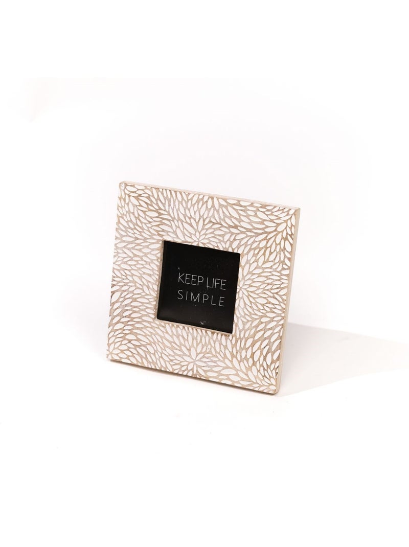 Cadre photo à poser motif devant bois MANGO WOOD Beige - Kiabi