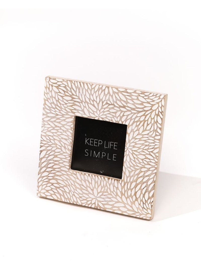 Cadre photo à poser motif devant bois MANGO WOOD Beige - Kiabi
