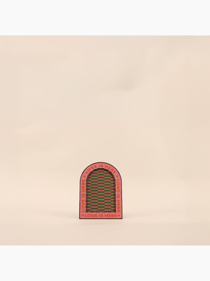 Cadre photo arche moulure laqu?e 14x19cm Rose - Kiabi