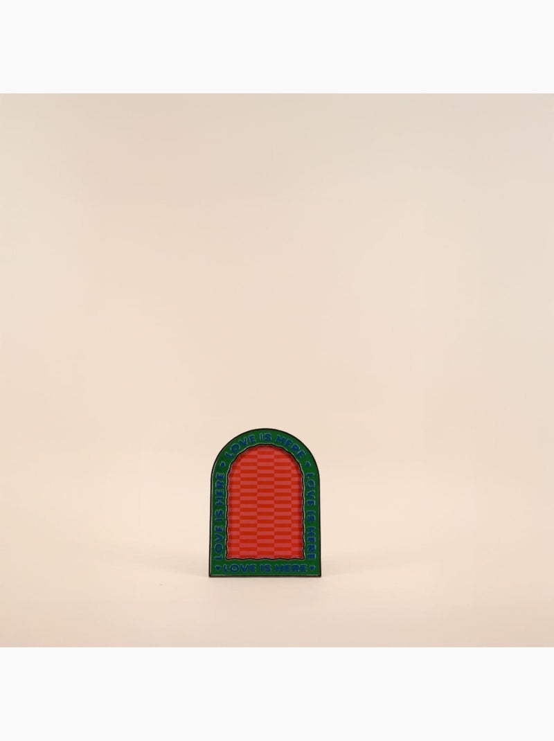 Cadre photo arche moulure laqu?e 14x19cm Vert - Kiabi
