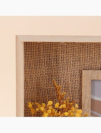 Cadre photo avec fleurs sécheés 24x22cm