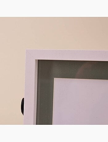 Cadre photo bicolore pied métal 10x15cm