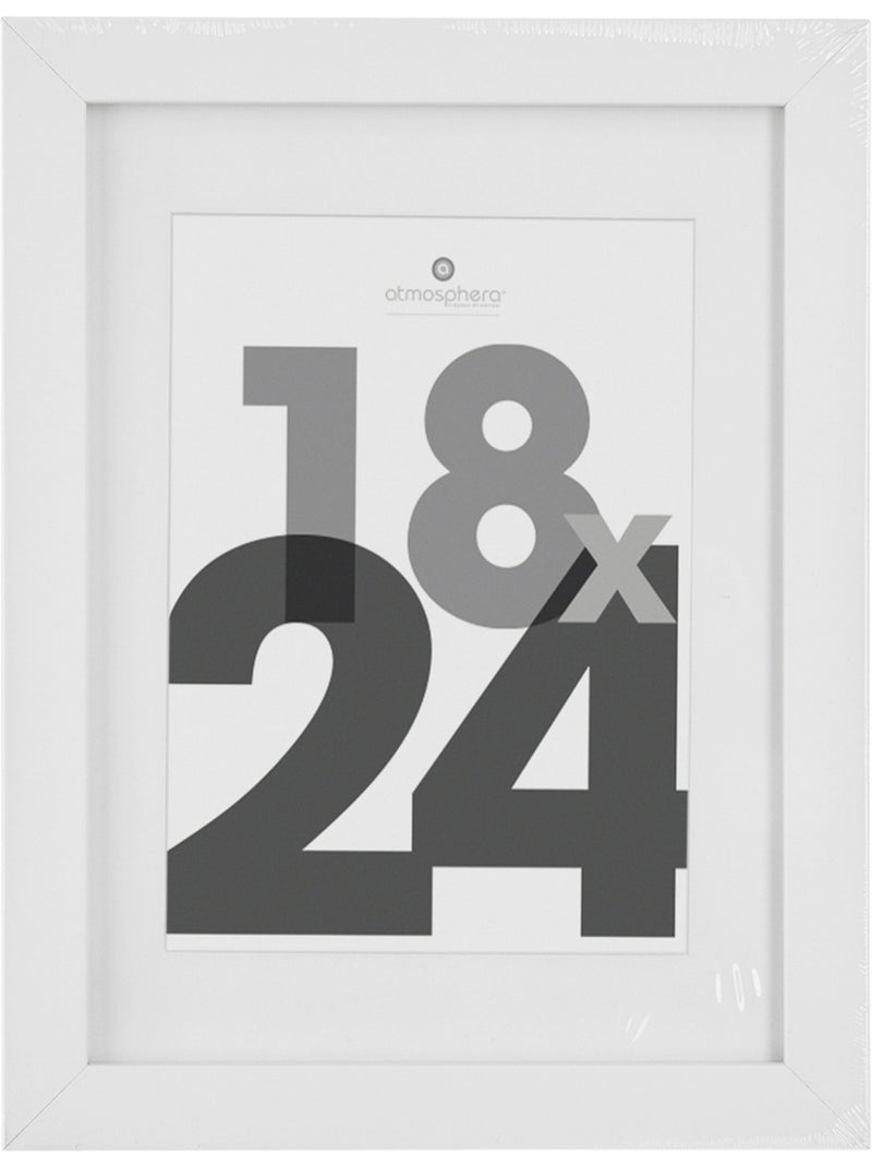 Cadre photo bois "Eva" blanc 18x24cm Blanc - Kiabi