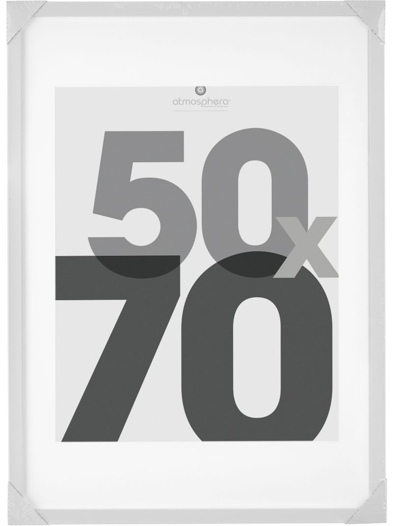 Cadre photo bois "Eva" blanc 50x70cm Blanc - Kiabi