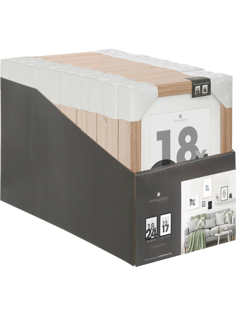 Cadre photo bois "Eva" bois 18x24cm Beige - Kiabi