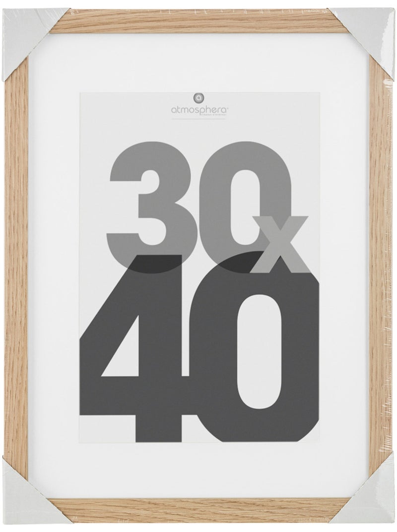 Cadre photo bois "Eva" bois 30x40cm Beige - Kiabi