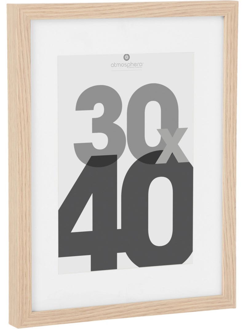 Cadre photo bois "Eva" bois 30x40cm Beige - Kiabi