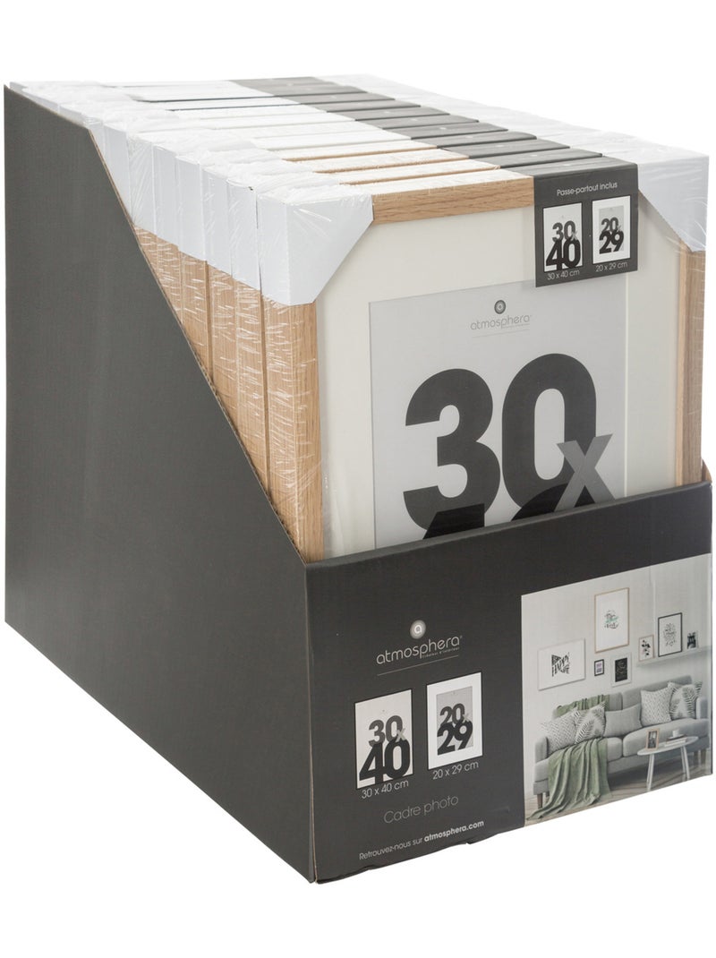 Cadre photo bois "Eva" bois 30x40cm Beige - Kiabi