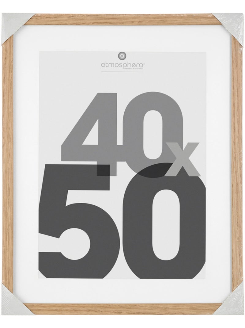 Cadre photo bois "Eva" bois 40x50cm Beige - Kiabi