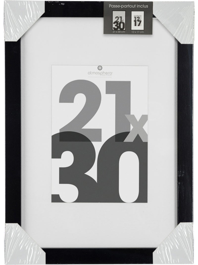 Cadre photo bois "Eva" noir 21x30cm Noir - Kiabi
