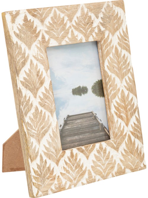 Cadre photo bois manguier motifs végétaux ARDIANO - Kiabi