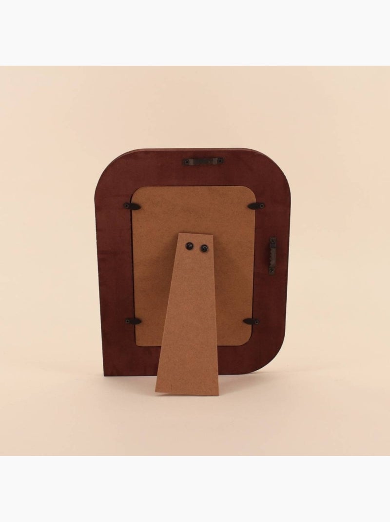 Cadre photo bois structuré 17x22 cm Marron - Kiabi