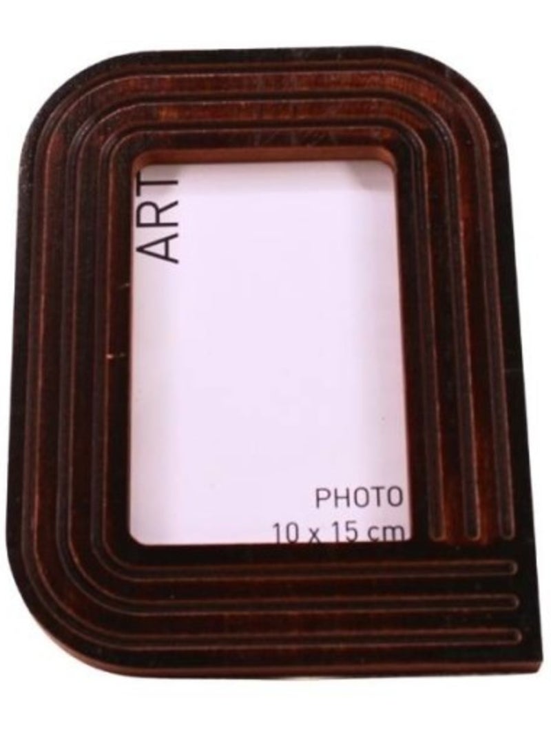 Cadre photo bois structuré 17x22 cm Marron - Kiabi