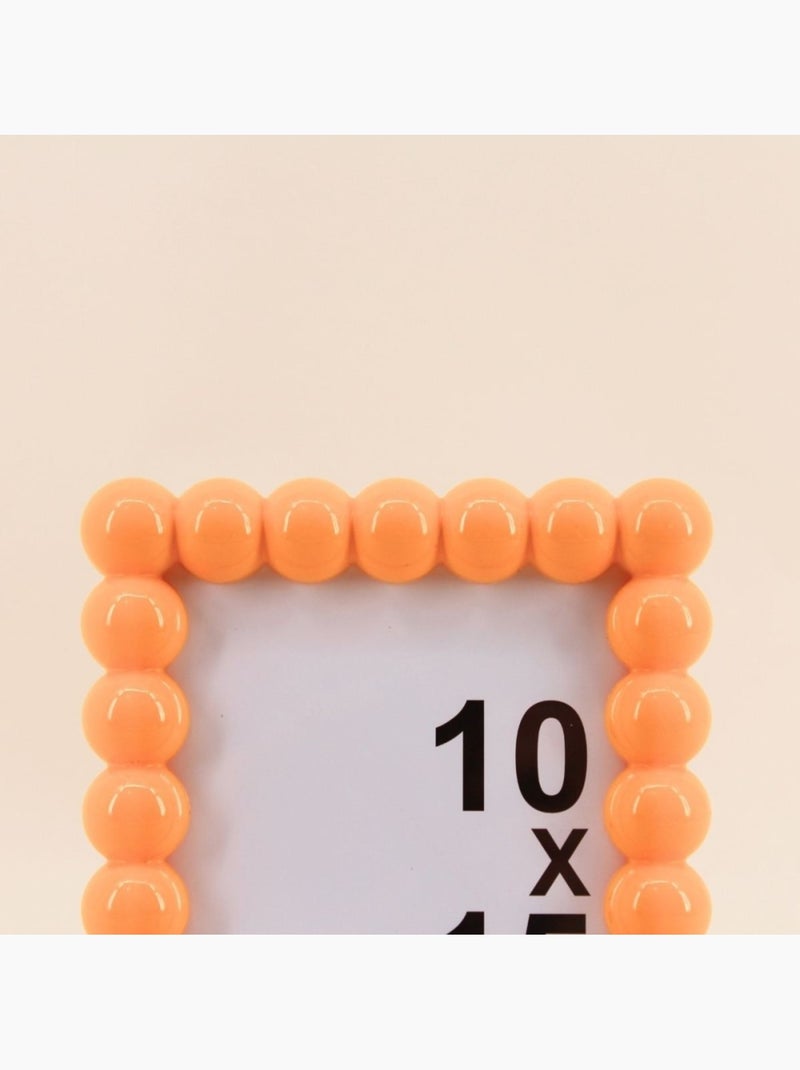 Cadre photo boules 10x15cm Orange - Kiabi