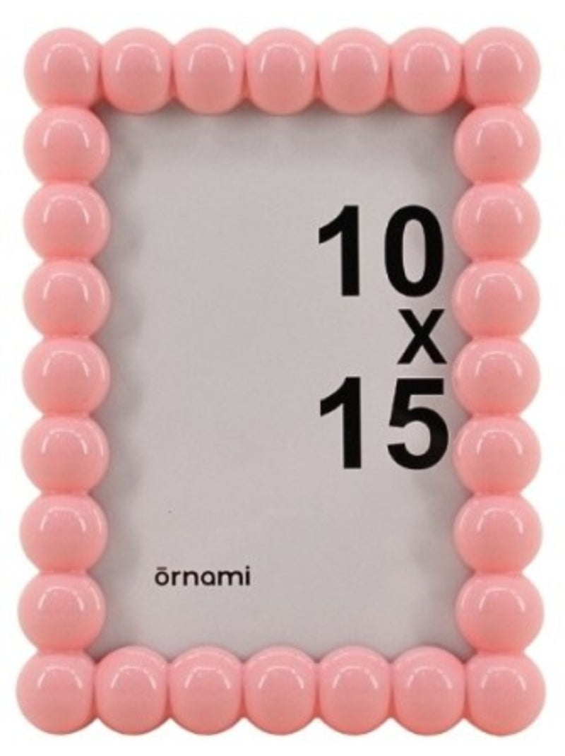 Cadre photo boules 10x15cm Rose - Kiabi