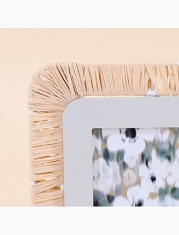 Cadre photo carré décor raphia - AFIBEL