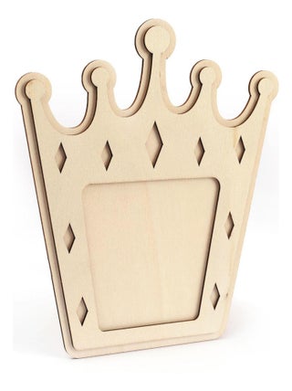 Cadre photo couronne en bois 21,5 x 18 cm - Graine Créative
