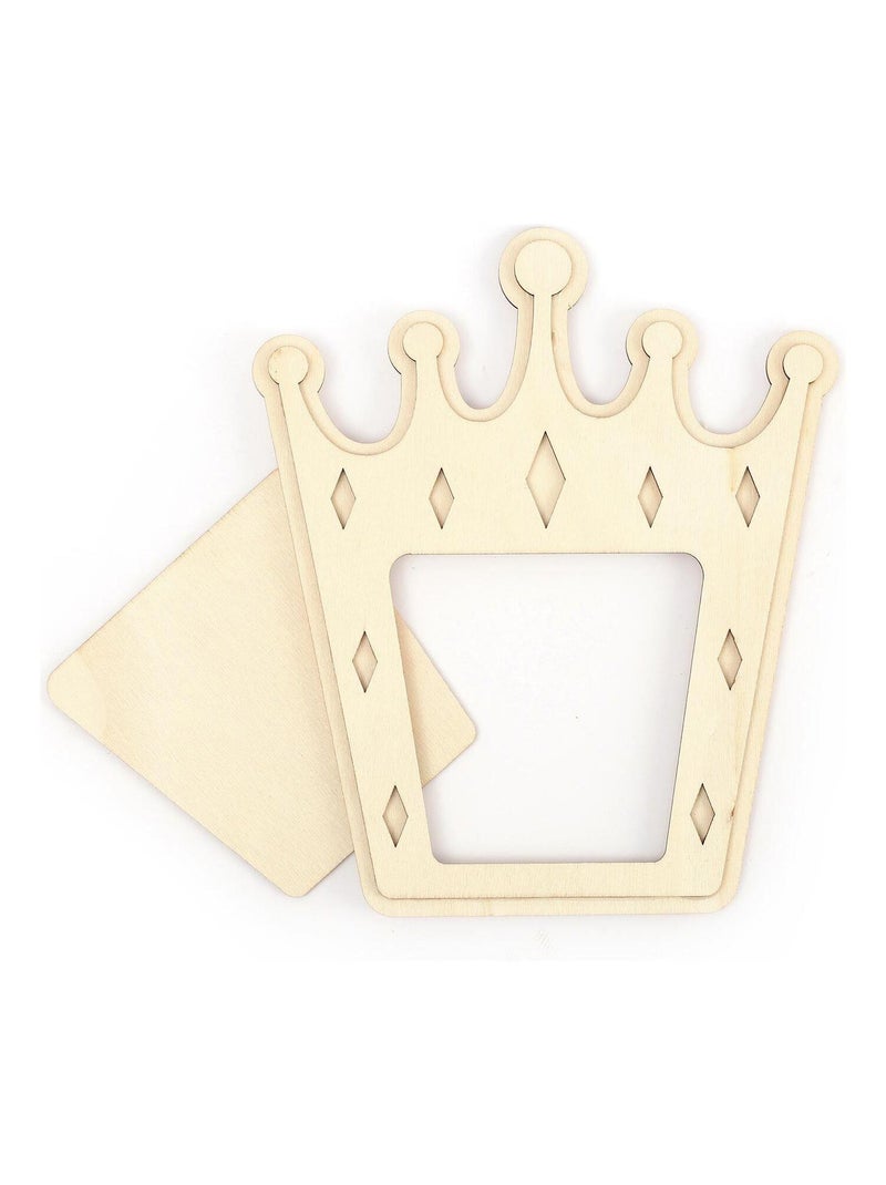 Cadre photo couronne en bois 21,5 x 18 cm - Graine Créative Beige - Kiabi