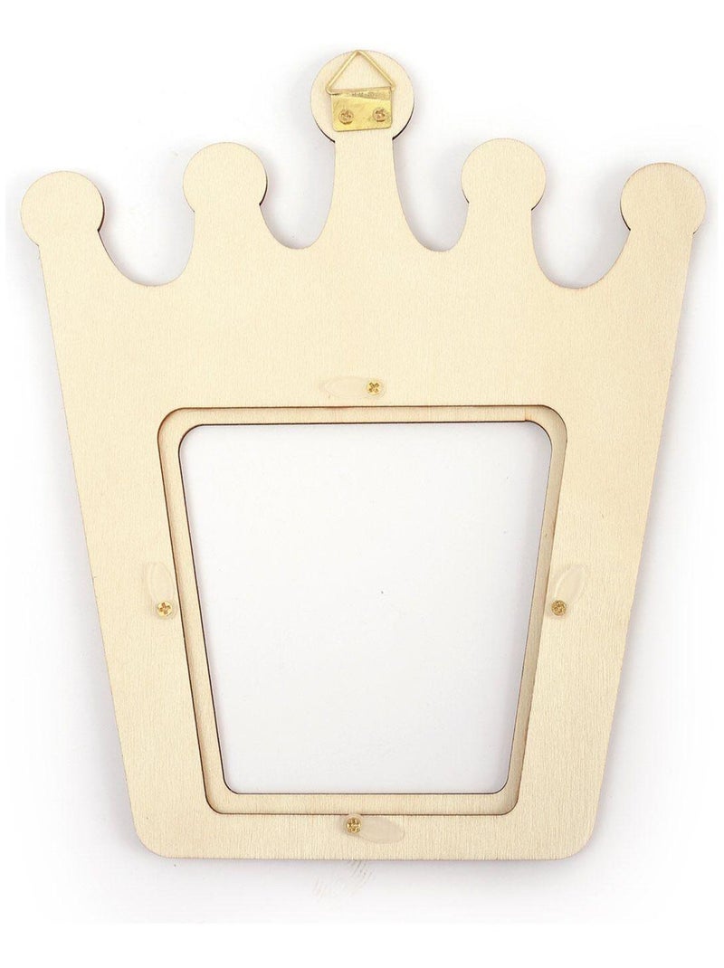 Cadre photo couronne en bois 21,5 x 18 cm - Graine Créative Beige - Kiabi
