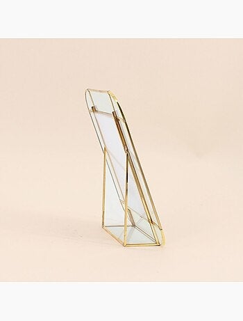 Cadre photo design en métal doré 22x17cm