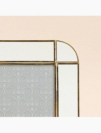 Cadre photo design en métal doré 22x17cm