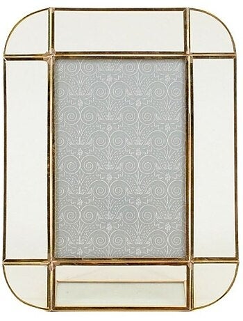 Cadre photo design en métal doré 22x17cm