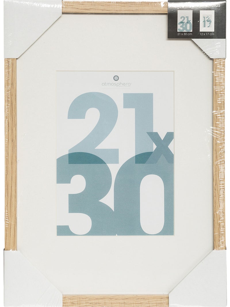 Cadre photo en bois 21x30cm MANU Beige - Kiabi