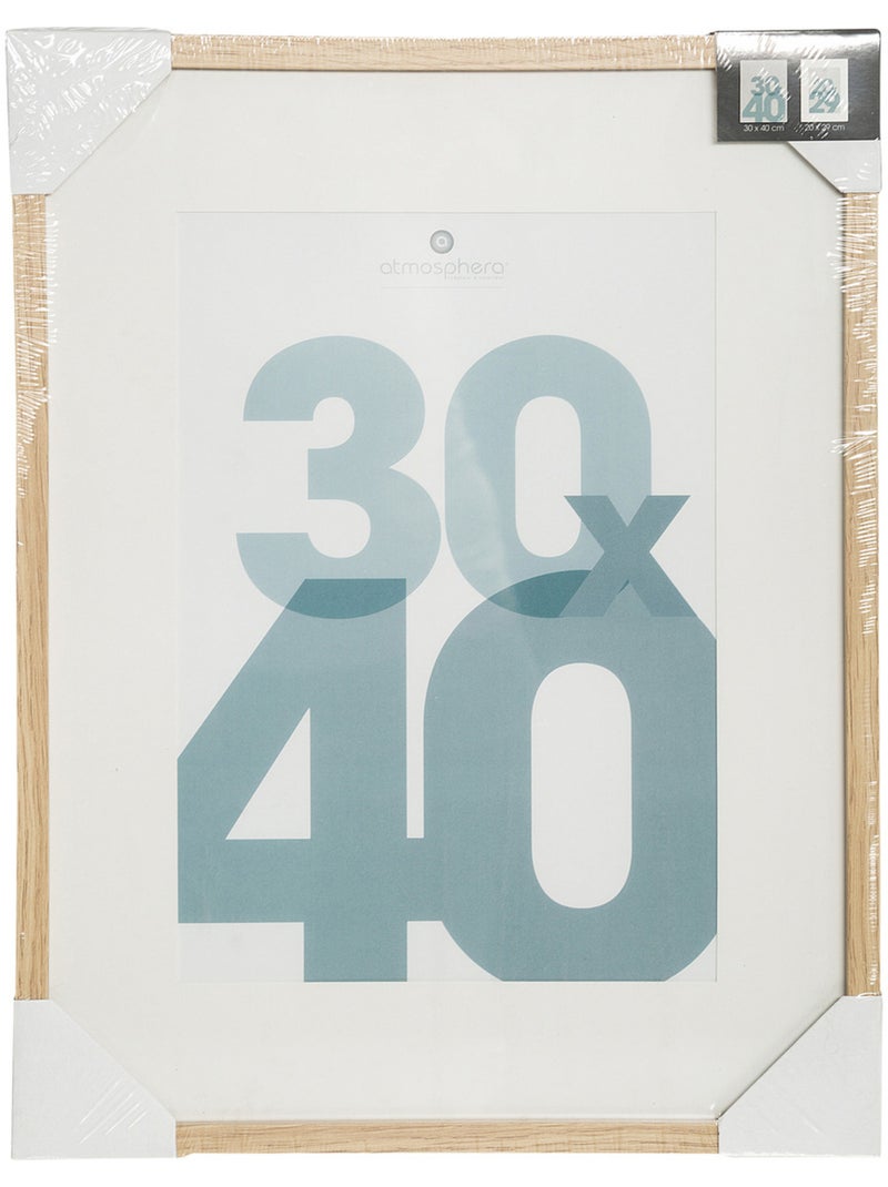 Cadre photo en bois 30x40cm MANU Beige - Kiabi
