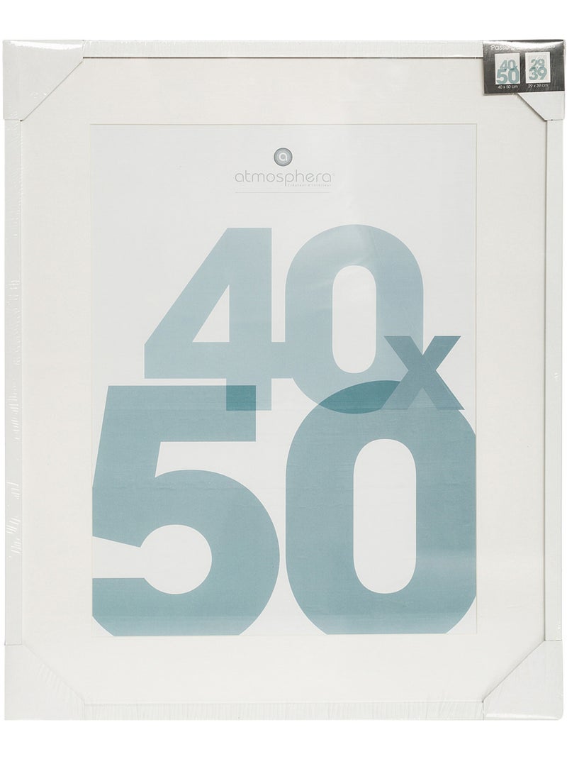 Cadre photo en bois 40x50cm MANU Blanc - Kiabi
