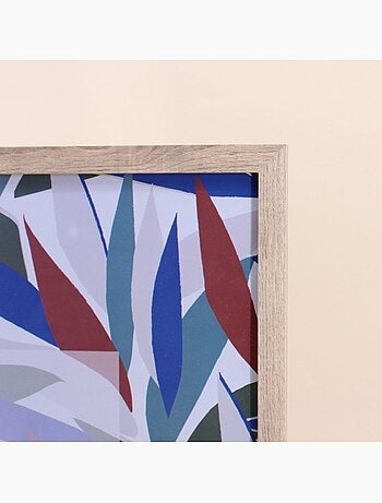 Cadre photo en bois motifs feuillage 40x50cm
