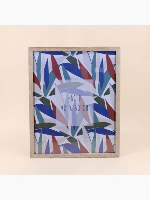 Cadre photo en bois motifs feuillage 40x50cm - Kiabi