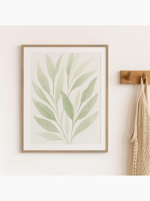 Cadre photo en bois motifs feuillage 40x50cm - Kiabi