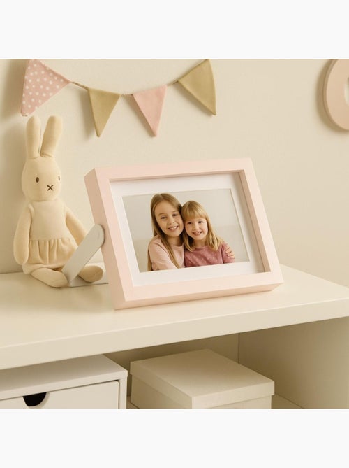 Cadre photo en bois pied métal blanc 10x15cm - Kiabi