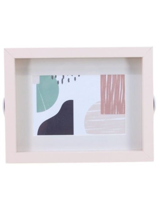 Cadre photo en bois pied métal blanc 10x15cm - Kiabi