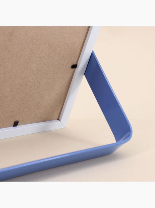 Cadre photo en bois pied métal bleu 10x15cm - Kiabi
