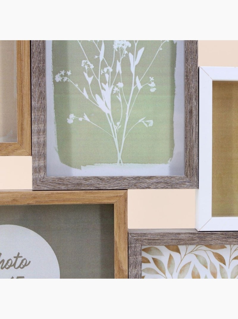 Cadre photo en bois pour 6 vues - AFIBEL Bois naturel - Kiabi