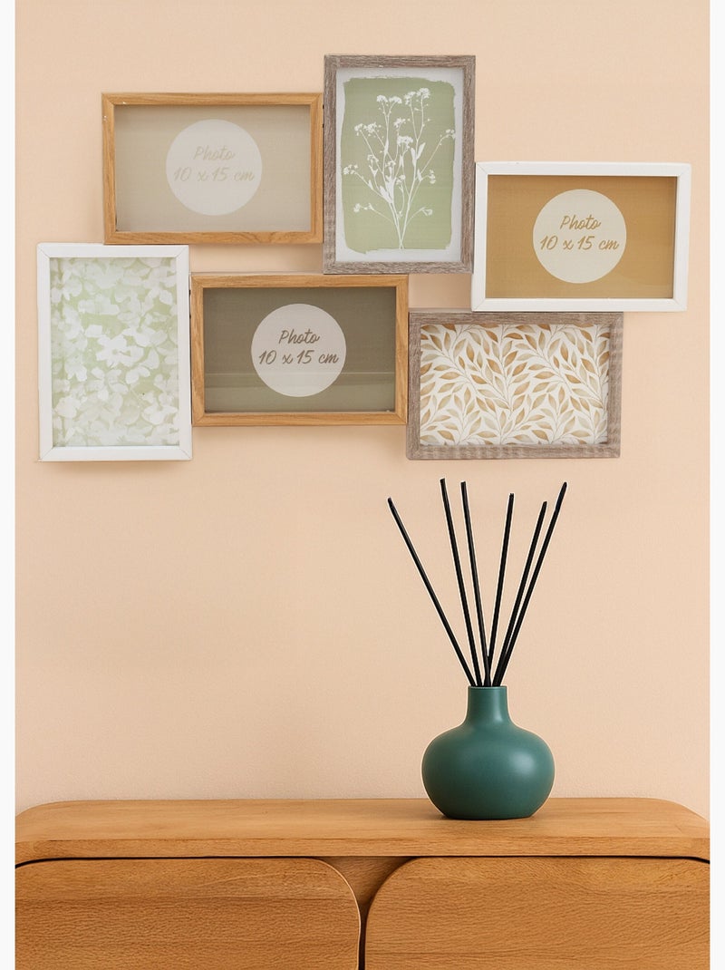 Cadre photo en bois pour 6 vues - AFIBEL Bois naturel - Kiabi
