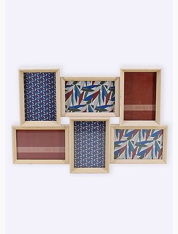 Cadre photo en bois pour 6 vues - AFIBEL