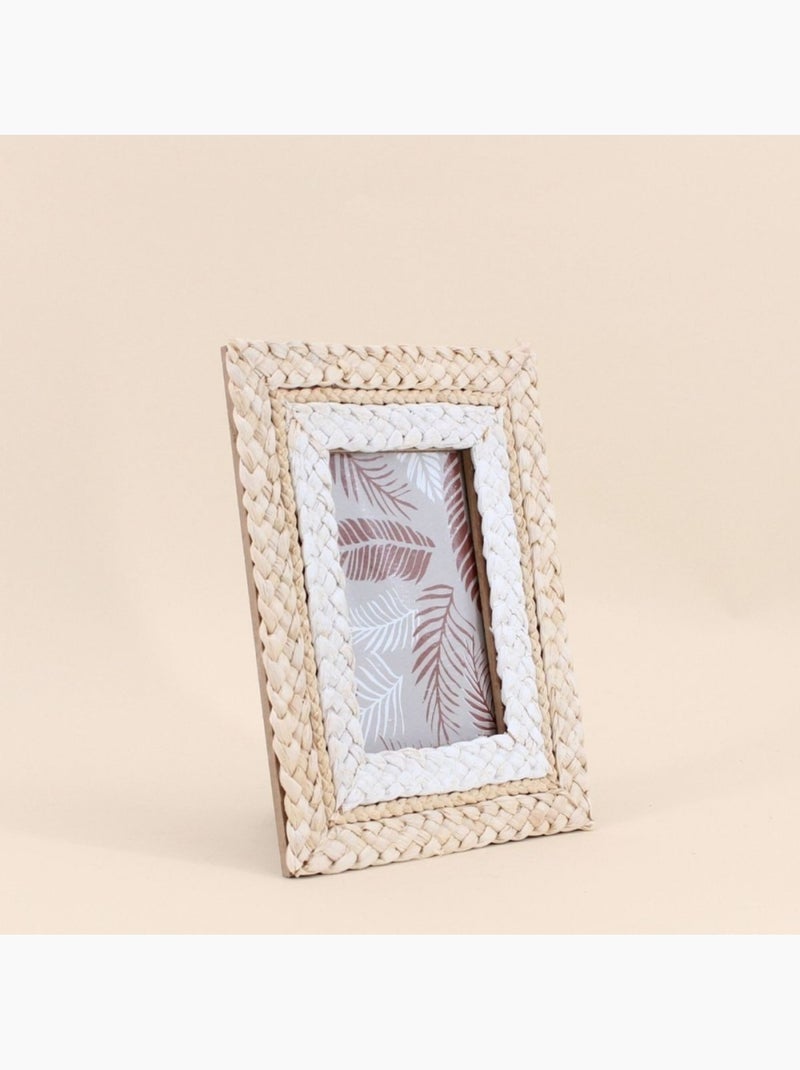 Cadre photo en corde de maïs 25x20cm Beige - Kiabi