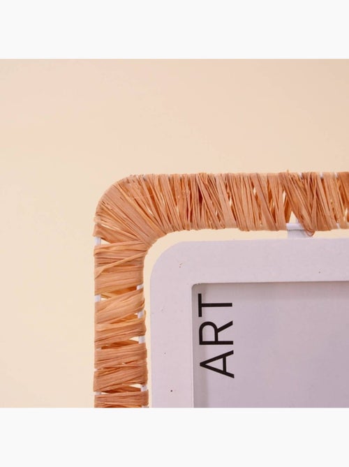 Cadre photo en raphia tissé 18x23cm - Kiabi