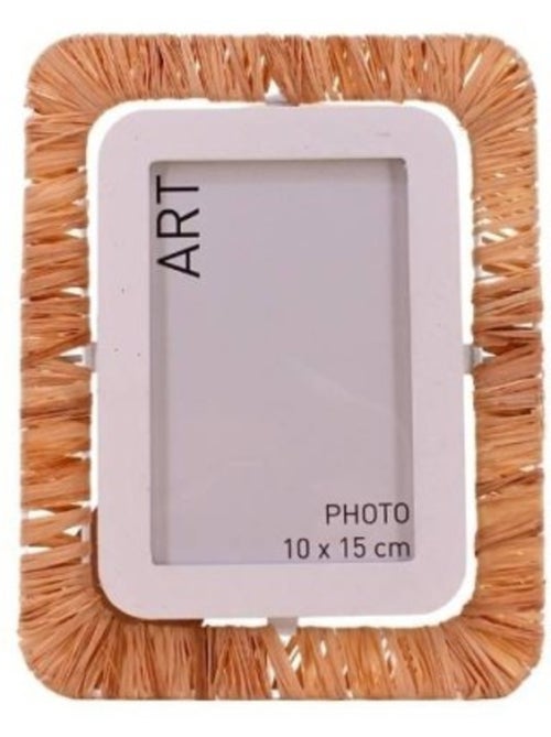 Cadre photo en raphia tissé 18x23cm - Kiabi