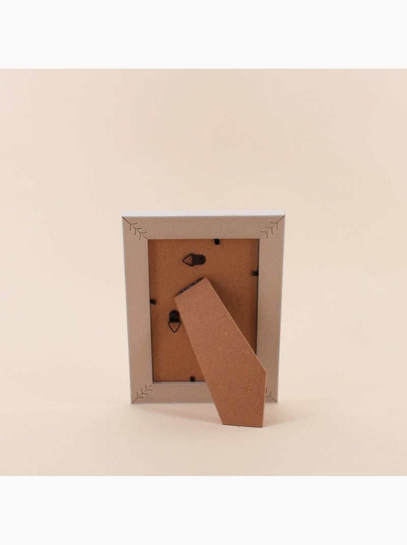 Cadre photo en relief beige 10x15cm Marron - Kiabi